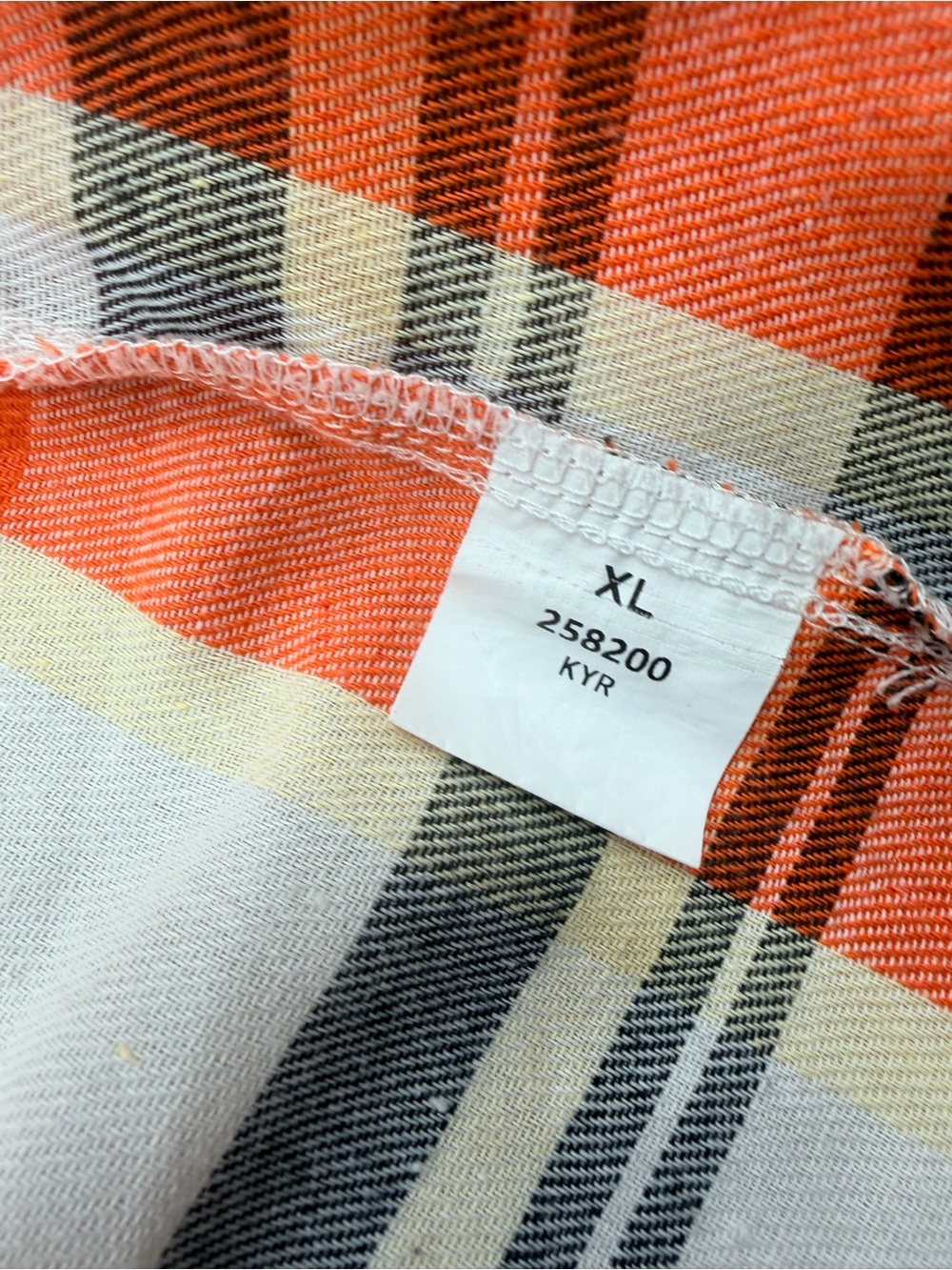 Flamingals Orange Plaid Button-Up Shacket - Picture 4 of 5